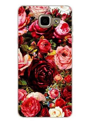 Бампер силіконовий чохол для samsung a720 galaxy a7-2017 з картинкою троянди