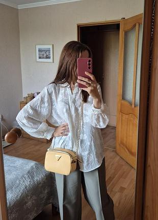 Блуза zara молочный цвет 2