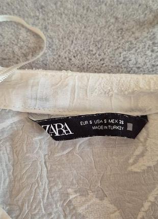 Блуза zara молочный цвет 7