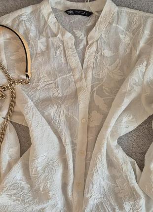 Блуза zara молочний колір