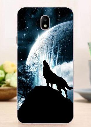 Силіконовий чохол для samsung j730 galaxy j7-2017 з картинкою вовк