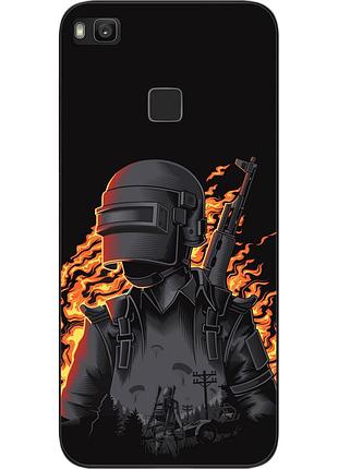 Бампер силиконовый чехол для huawei p9 lite с картинкой pubg