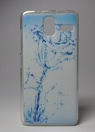 Чохол на lenovo s580 панель накладка синя троянда silikon