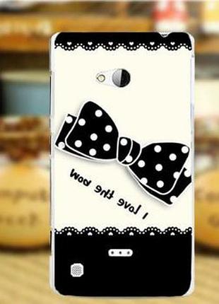 Чехол бампер из силикона для nokia lumia 720 с картинкой бантик