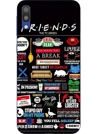 Бампер силиконовый чехол для samsung galaxy m10 / a10 с картинкой стикеры friends