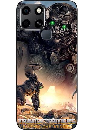 Силіконовий чохол epik для infinix smart 6 з картинкою ейплінк трансформери звероботи