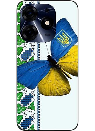 Оригинальный чехол epik для tecno spark 10 pro (ki7) с картинкой патриотическая бабочка