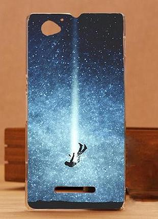 Силіконовий чохол бампер для sony xperia m c1905 з картинкою падіння