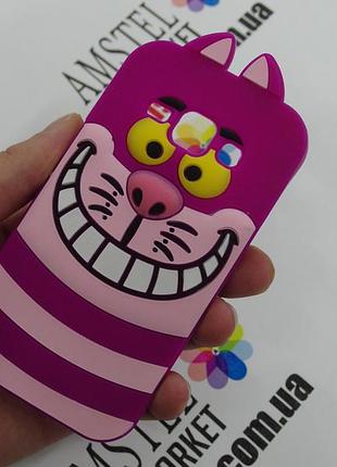 Об'ємний 3d силіконовий чохол для samsung galaxy j1 j100 чеширський кіт