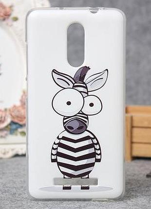 Силіконовий чохол накладка для xiaomi redmi note 3 з картинкою зебра