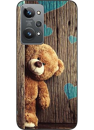 Бампер силиконовый чехол epik для realme gt2 с картинкой мишка