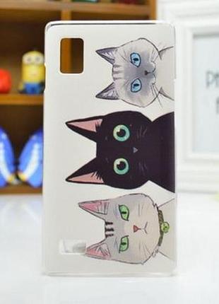 Яркие оригинальные чехлы для lg l9 optimus p760 p765 с картинкой три кота