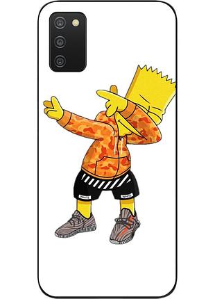 Силиконовый чехол для samsung a03s galaxy a037 с картинкой барт симсон