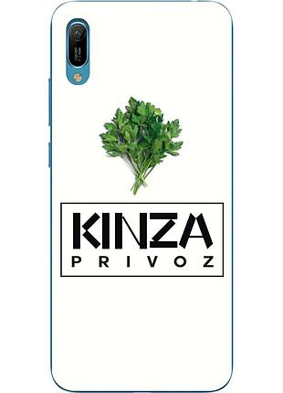 Антибрендовый силиконовый чехол для huawei y6 2019 с картинкой kinza privoz