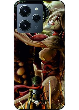 Силиконовый чехол для xiaomi redmi 12 с картинкой бой гигантов