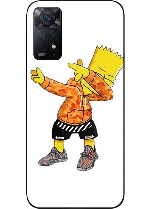 Силиконовый чехол для xiaomi redmi note 11 pro с картинкой барт симсон