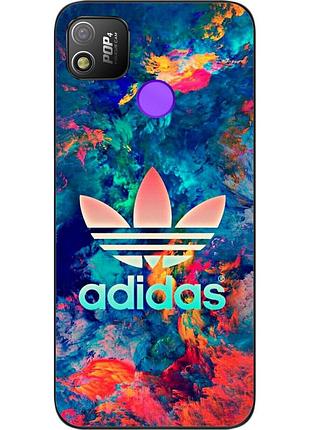 Силіконовий чохол для tecno pop 4 з картинкою adidas