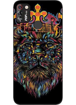 Силиконовый чехол для tecno pop 4 pro с картинкой король лев