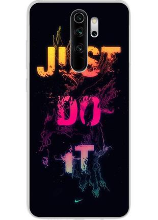 Бампер силиконовый чехол для xiaomi redmi note 8 pro с картинкой надпись