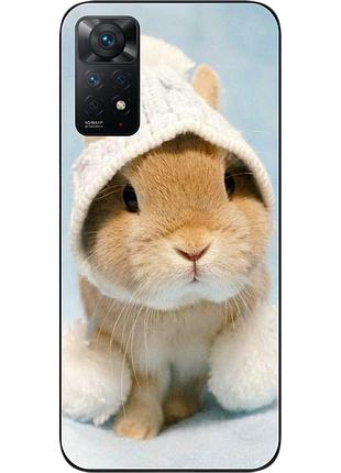 Силиконовый чехол бампер для xiaomi redmi note 11 pro с картинкой зайка
