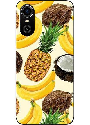 Силиконовый чехол бампер для zte blade a31 plus с картинкой фрукты