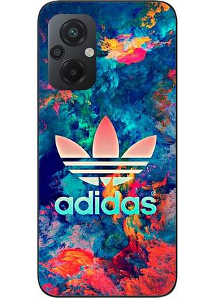 Силиконовый чехол для xiaomi poco m5 с картинкой адидас