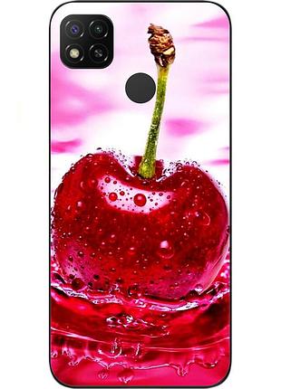 Силіконовий чохол для xiaomi redmi 9c з картинкою вишня