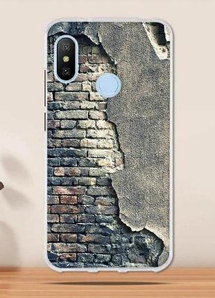 Бампер tpu чехол з картинкою для xiaomi mi a2 / mi 6x стіна