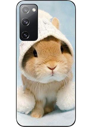Силіконовий чохол бампер epik для samsung galaxy s20 fe з картинкою зайчик
