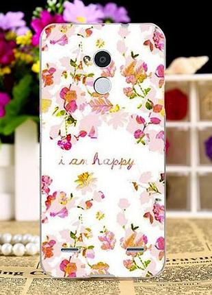 Эксклюзивный чехол накладка с принтом для zte blade v7 lite i am happy