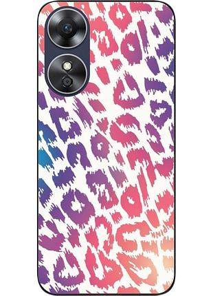Силиконовый чехол epik для oppo a17 с картинкой леопардовый принт