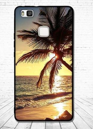 Оригинальный чехол накладка для huawei p9 lite с картинкой пляж