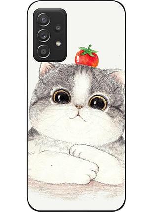 Силиконовый чехол для samsung a52 galaxy a525f с картинкой котенок