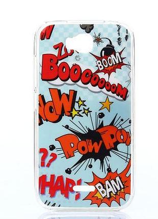 Силиконовый чехол для huawei y5c y541 с картинкой booom