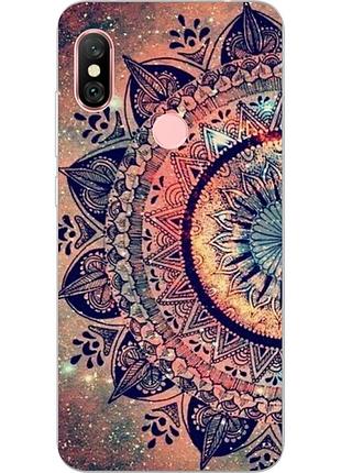Бампер силіконовий чохол з картинкою для xiaomi redmi note 6 pro мандала