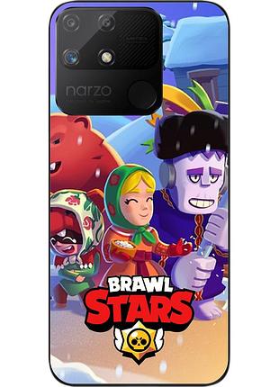Чехол силиконовый epik для realme narzo 50a с картинкой бравл крутые бойцы