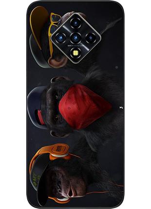 Бампер силіконовий чохол для infinix zero 8 з картинкою три мавпи