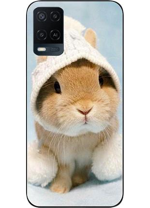 Силиконовый чехол бампер для oppo a54 с картинкой зайка