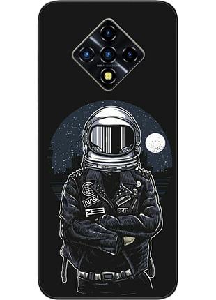 Силіконовий чохол бампер для infinix zero 8 з картинкою космонавт і місяць