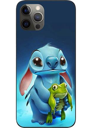 Силиконовый чехол бампер для iphone 12 pro с картинкой стич