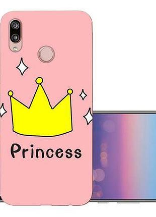 Оригинальный чехол накладка для huawei p20 lite с картинкой принцесса