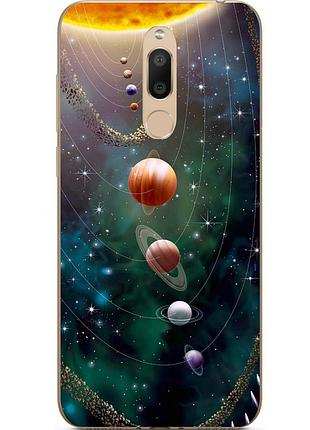 Силиконовый чехол бампер для meizu m6t с картинкой планеты