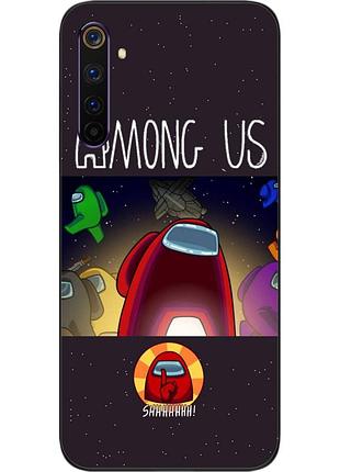 Силіконовий чохол з картинкою для realme 6 among us тихо