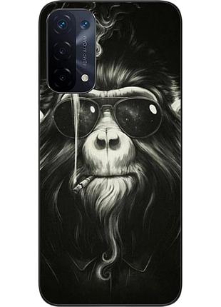 Силиконовый чехол epik для oppo a54 5g с картинкой обезьяна в очках