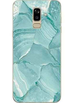 Чохол для samsung j810f galaxy j8 2018 з картинкою зелений мармур