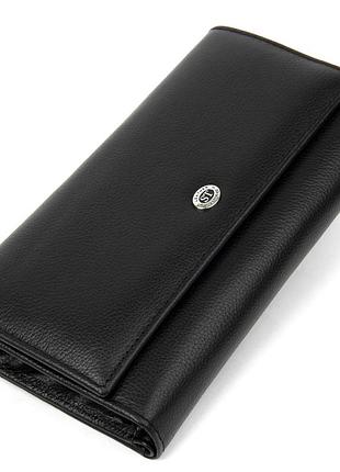 Универсальный женский кошелек st leather 19388 черный