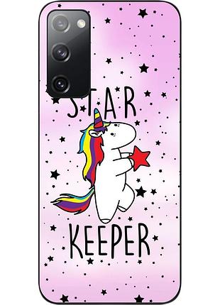 Силиконовый чехол бампер epik для samsung galaxy s20 fe с картинкой единорожек