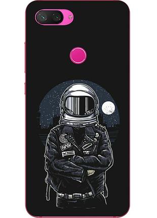 Чехол бампер для xiaomi mi 8 lite с принтом космонавт