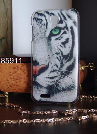 Чехол на lenovo a859/a678t оригинальная панель накладка с рисунком белый тигр