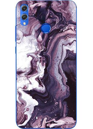 Силиконовый чехол с рисунком для huawei honor 8x марбл